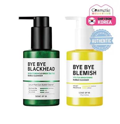 [SOMEBYMI] Bye Bye Blackhead 30 Days Miracle Green Tea Tox Bubble Cleanser / Blemish Vita Tox Brightening Bubble Cleanser 120g