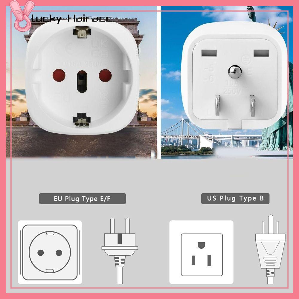 LUCKY HAIRACC Đa năng Bộ chuyển đổi phích cắm EU Nhỏ gọn Phổ thông Bộ chuyển đổi du lịch Di động Trọng lượng nhẹ Phích cắm chuyển đổi UK/EU/AUS/CN