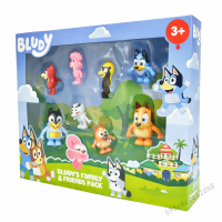 8Pcs Bluey Family PVC Action Figures Set - Anime Q Version Doll Toys