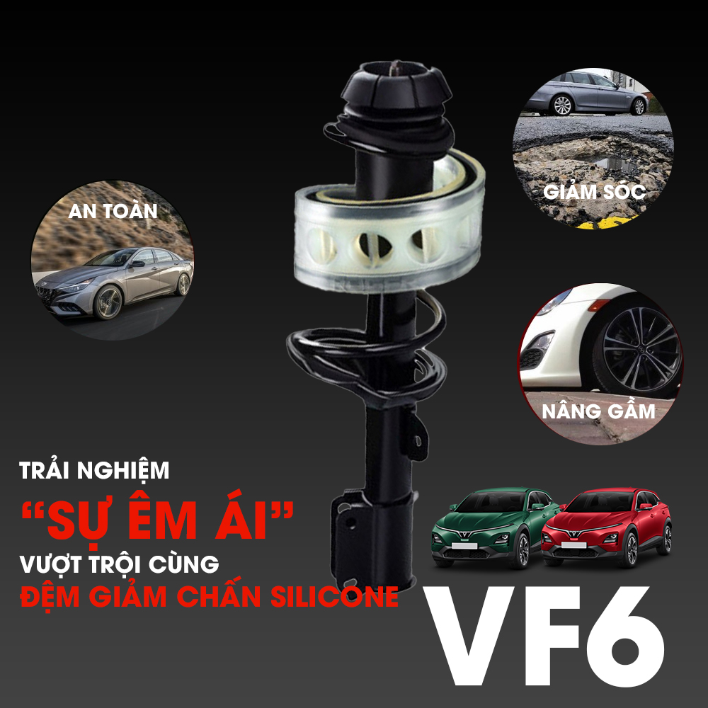Đệm silicon giảm chấn ô tô, đệm lò xo giảm chấn xe Vinfast VF6