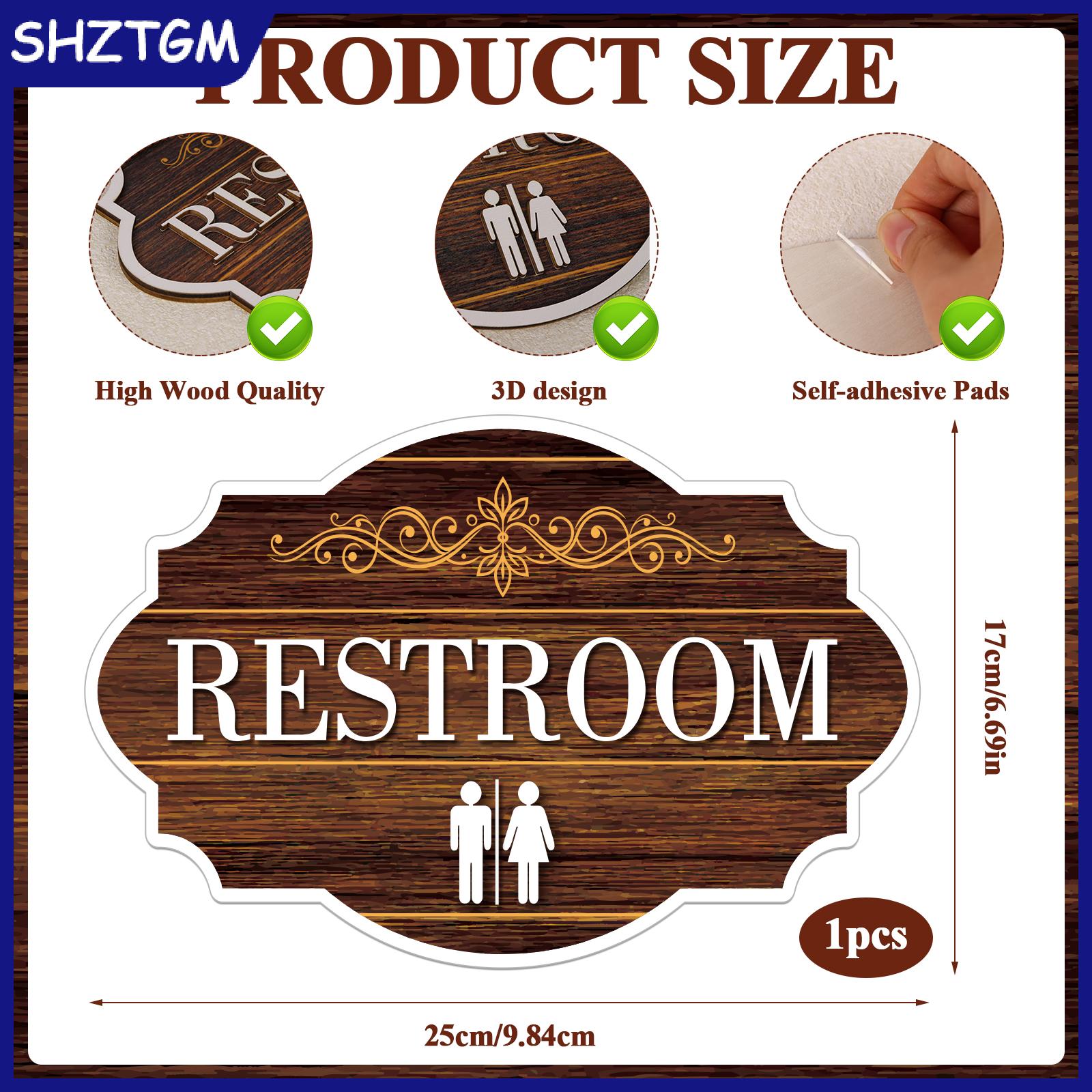 QIXIANG1 Unisex Nhà Vệ Sinh Dấu Hiệu Giới Tính Trung Lập Phòng Tắm Trang Trí Nội Thất Nhà Vệ Sinh Quy Tắc Bằng Gỗ Mảng Bám Treo Tường Nghệ Thuật Phòng Tắm Quote Gỗ Đăng Tự Hoại - Thương hiệu SHZTGM Giá 86,544 Đồng*Miễn phí vận chuyển