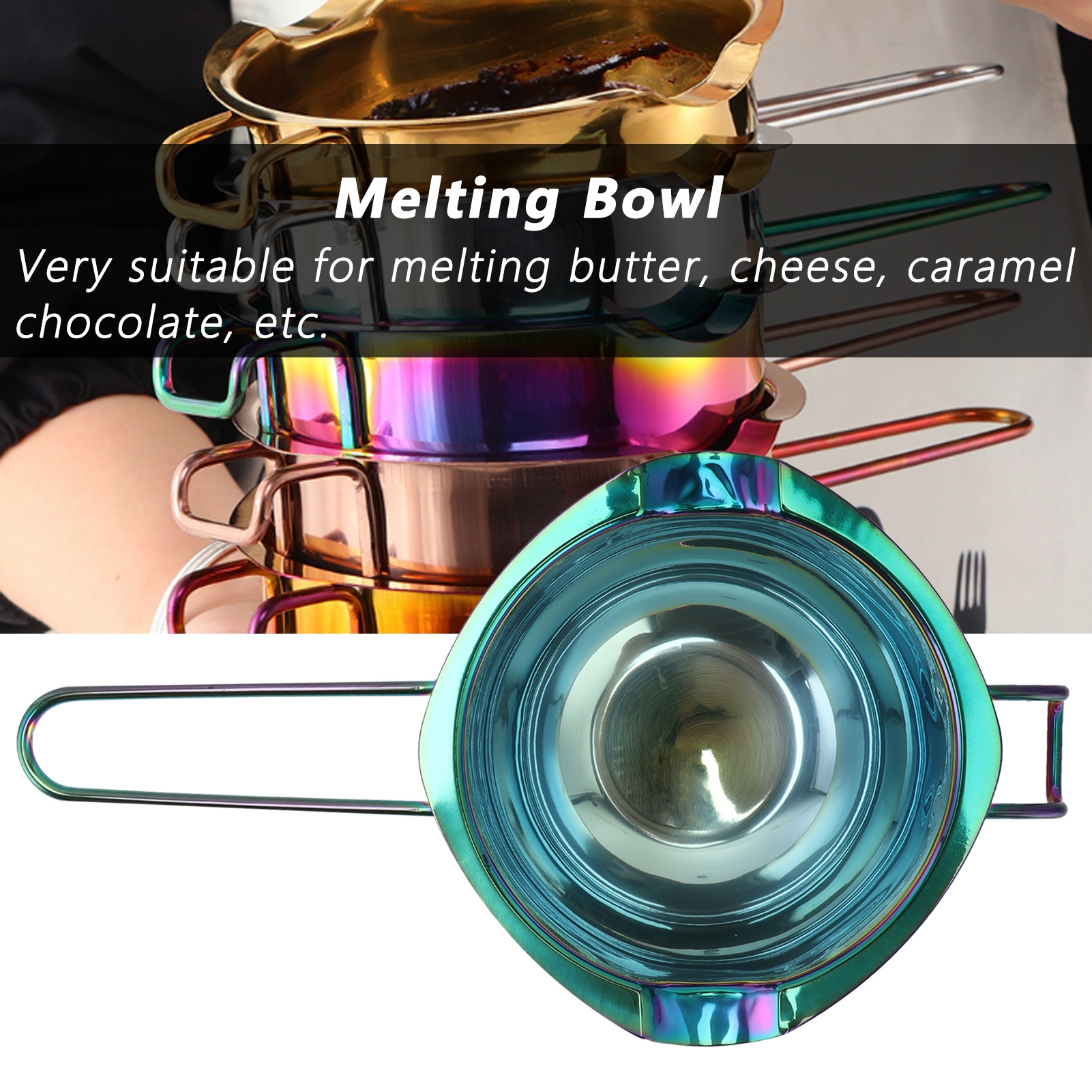 Bơ nồi đúc nóng chảy Bát thép không gỉ nóng chảy bát cho Caramel cho tan chảy bơ cho pho mát
