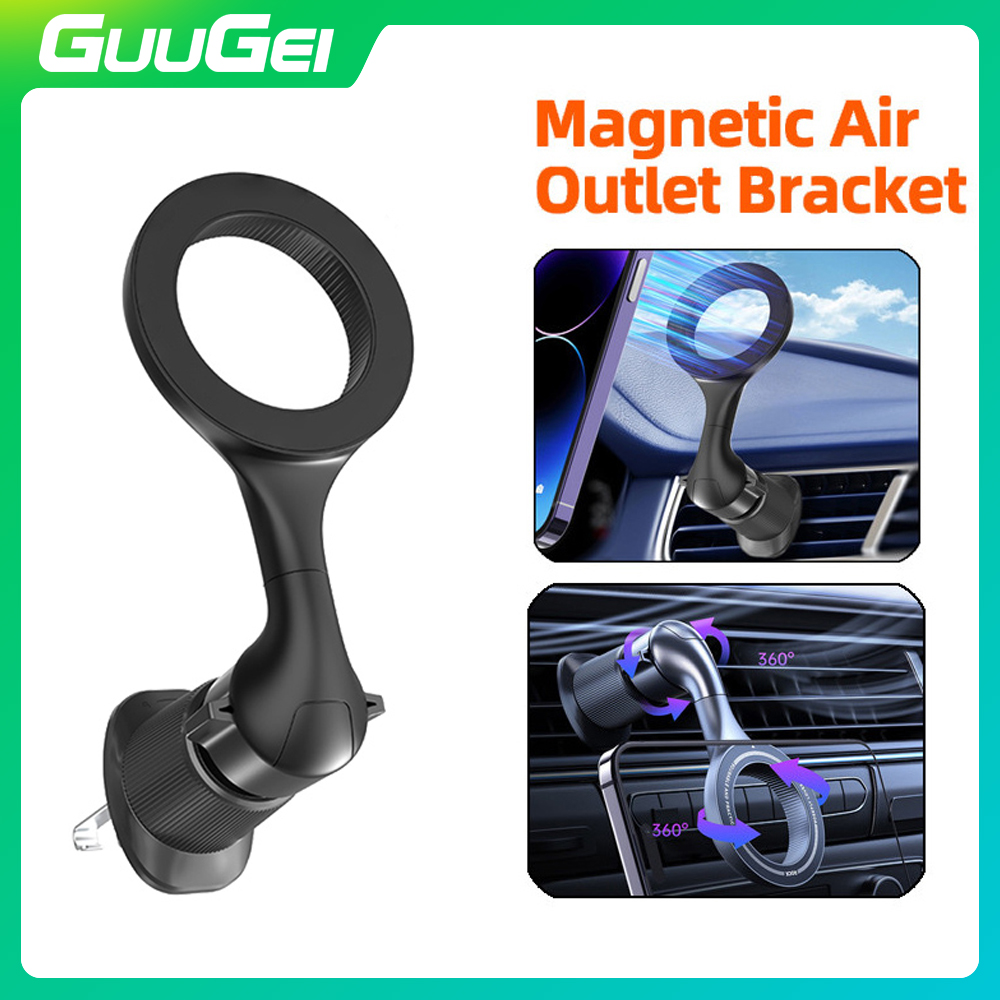 GUUGEI Magnetic Magsafe Car Phone Holder Air Vent Car Phone Mount 360° Rotatable Car Bracket ราคา 180 บาท*ส่งฟรี