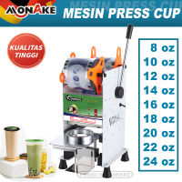 MONAKE Mesin Cup Sealer Mesin Press Gelas Plastik bisa Sealing Machine Alat penutup minuman 22oz 9oz 16oz 18oz 14oz 12oz / 75cm 9cm 95cm Mesin Segel Gelas Alat Pres Gelas D8