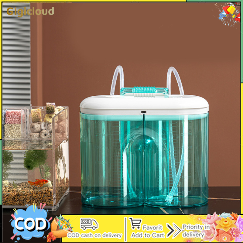 Automatic Aquarium Water Change Bucket, Electric Pump Fish Tank Water Changer Bucket, Dual 3000ml Type-C Charging Aquarium Water Change Bucket ราคา 1,179 บาท*ส่งฟรี