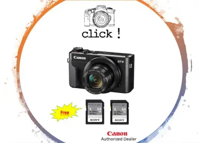 Canon Powershot G7X Mark II (FREE 2 x 64GB SD Card)