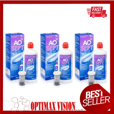 AOSept Plus Cleaning Disinfecting Solution 3X 360ML (Expiry 2022/Oct)