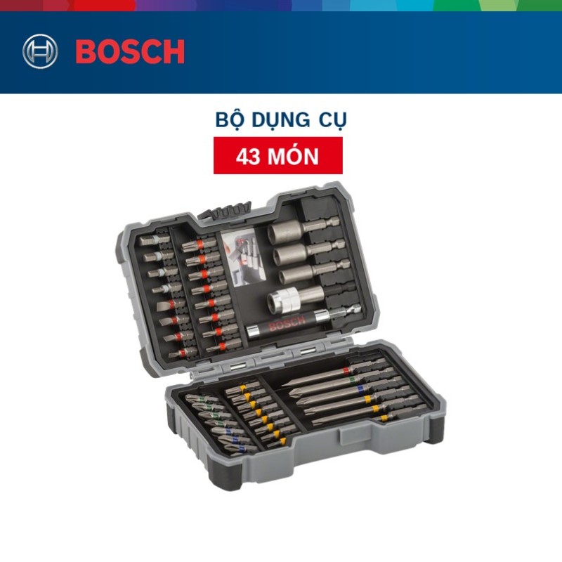 Bộ dụng cụ Bosch 43 món