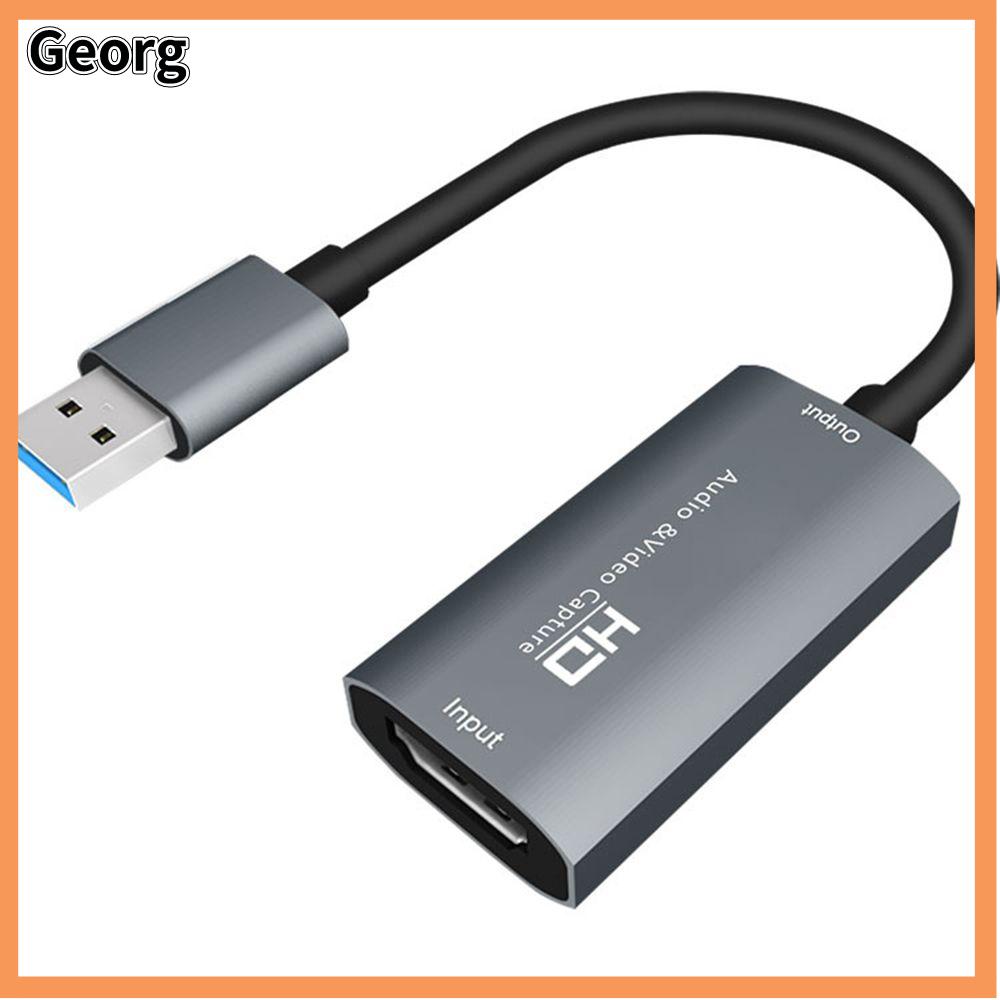 GEORG Live Streaming Hợp Kim nhôm Ghi lại Hộp 4K HD DVD Máy Quay Phim HDMI-Tương thích USB 3.0 Video Grabber Video Capture Card