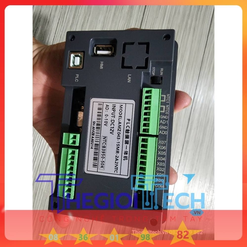 HMI tích hợp Bo mạch PLC Mitsu FX3U 4.3 inch Kinseal AMZ - AMZ4.3inch FX3U-15MR