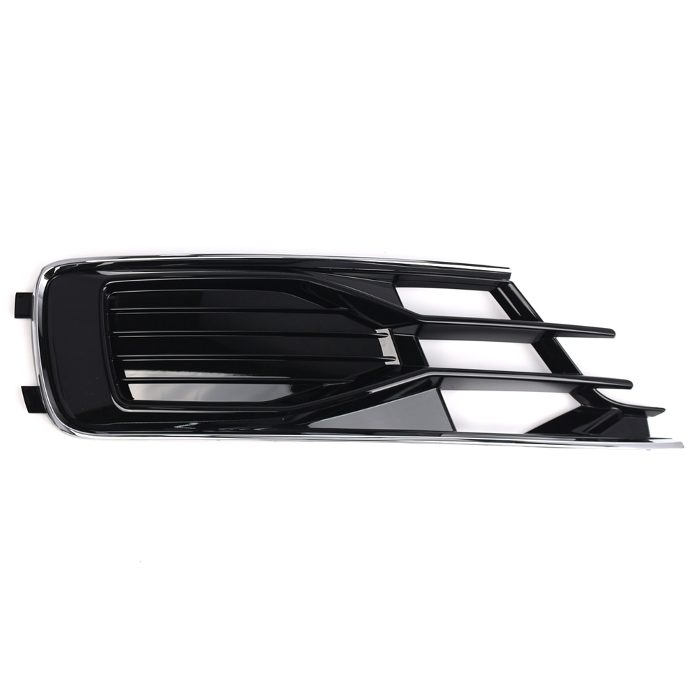 【Booming】 Car Front Bumper Left/Right Fog Chrome Grill ABS Black Lower Grille Fog Decoration Frame f