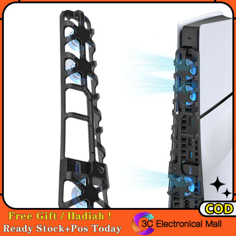 Cooling Fan With Cool Blue LED Lighting 3 Cooling Fans 3 Gears Speed USB
