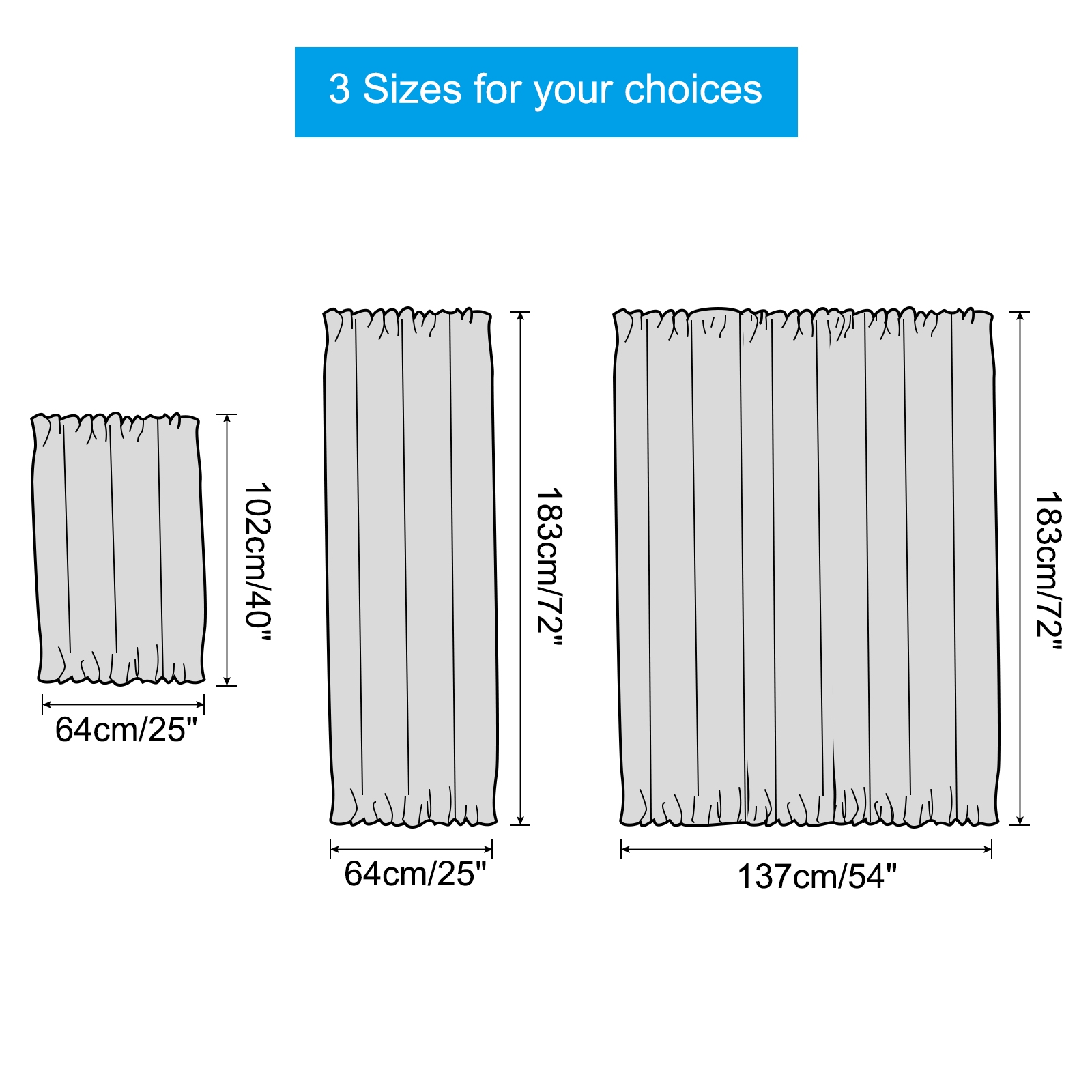 มู่ลี่  [fpym] Blackout Curtain French Window Door Opaque Blinds Curtain 1 Panel for Living Room Bedroom 102x64cm/183x64cm/183x137cm ราคาพิเศษ