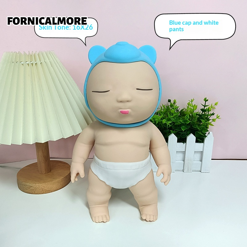 FORNICALMORE ตุ๊กตาเด็กน้อยน่ารักสำหรับคลายเครียด ทำจากวัสดุ TPR นิ่ม ยืดหยุ่นช้า ใช้เพื่อความผ่อนคลายและสนุกสนาน ราคา 42 บาท*ส่งฟรี