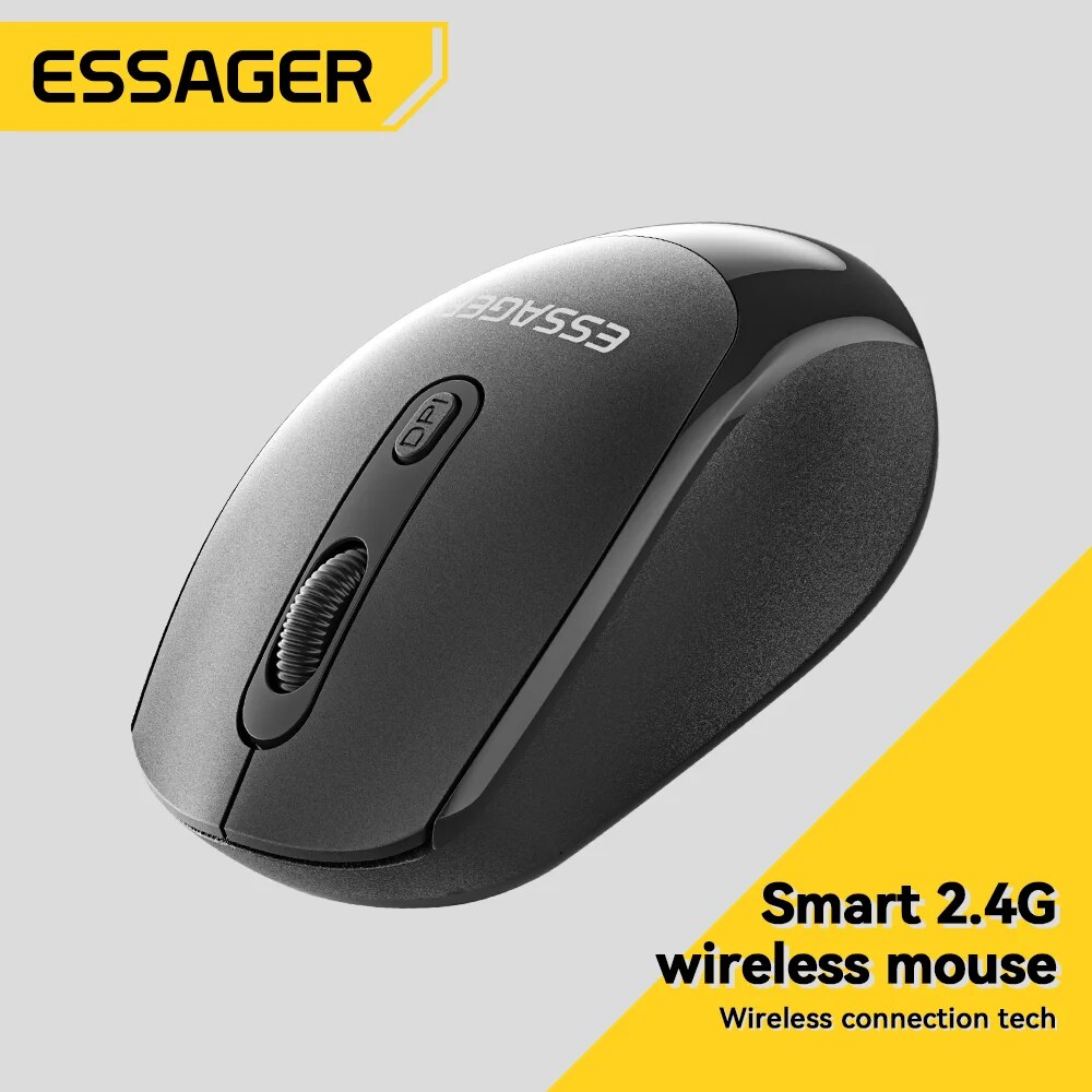 Essager 2.4G Chuột bluetooth không dây Ergonomic Yên Tĩnh Chuột 1600 Dpi Cho MacBook máy tính xách tay Máy tính bảng Máy Tính chế độ im lặng chuột không dây