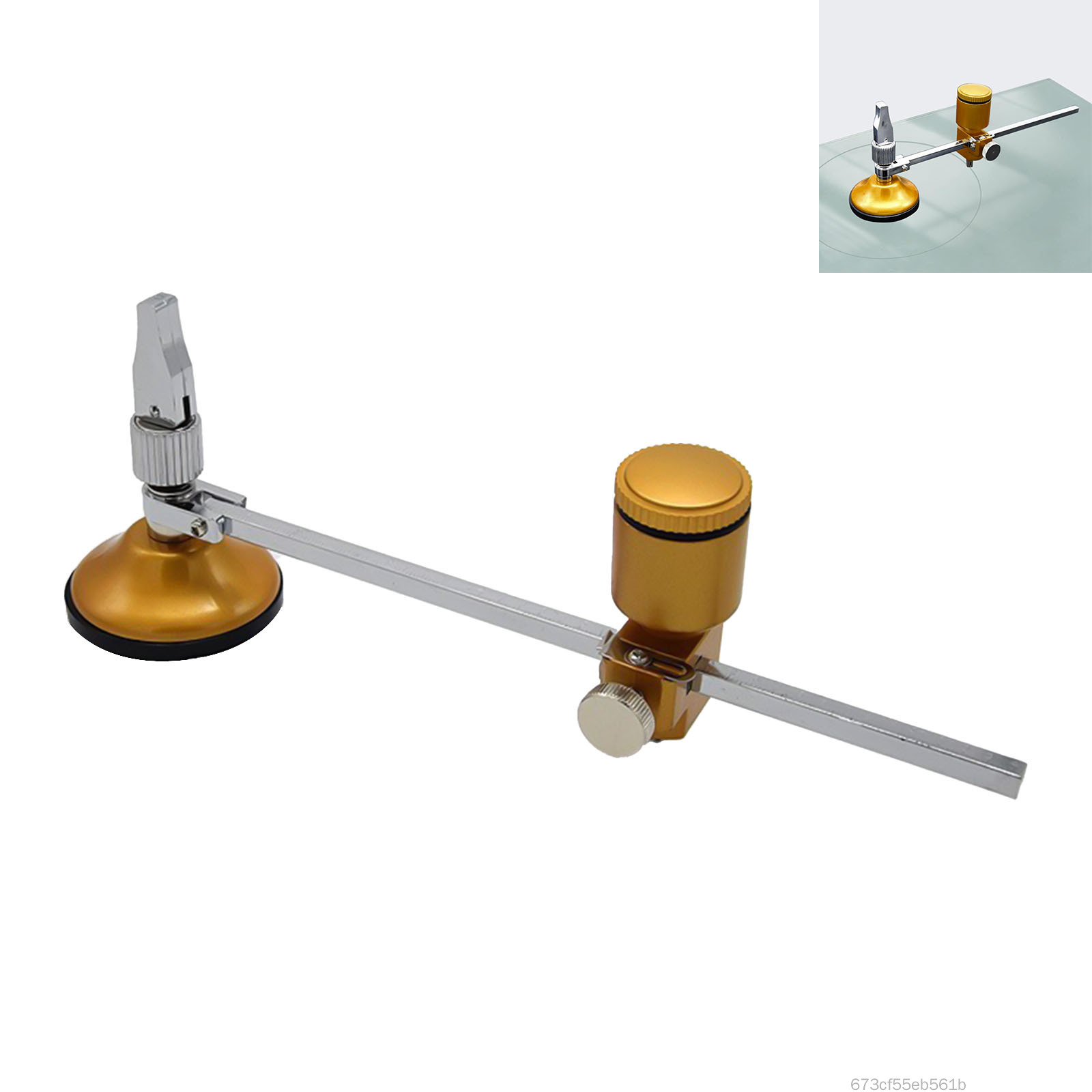 Máy cắt kính tròn hạng nặng với đường kính cốc hút 54mm 1,5-12 inch Xi lanh dầu cắt bán kính có thể điều chỉnh Máy cắt vòng tròn kính HSGJ-VN
