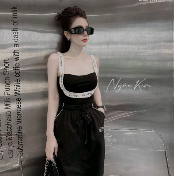 Áo Thun 2 Dây Nữ Viền Trắng Chờ Nêu  Chất Liệu Thoáng Mát Co Dãn Cao Cấp