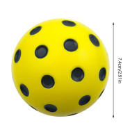 Foam Balls for Pickleball Practice Quiet Bounce Ball Pickleball Ball Pickleball Accessories Pickle Balls for Pickleball Training Silent Pickleball Indoor Entertainment Silent Practice Ball PU Foam High Bounce Resistance Not Disturbing People