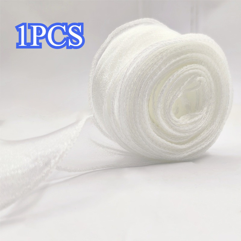 Wavy Edge Fantasy Fish Tail Pleated Yarn Ribbon 1Pc Stylish Decor for Flower Bouquets Gift Wrapping