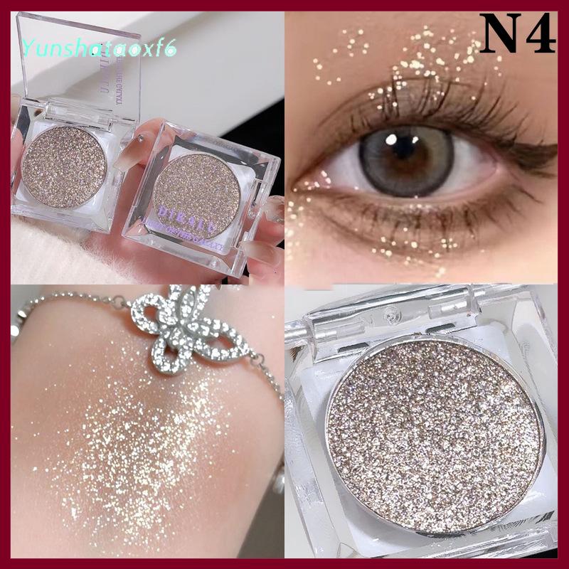 yunshataoxf Dikalu Galaxy Eyeshadow Palette nghiền nát kim cương lấp lánh cường độ cao ánh sáng lung linh Pearlescent trang điểm lâu dài sắc tố - 6