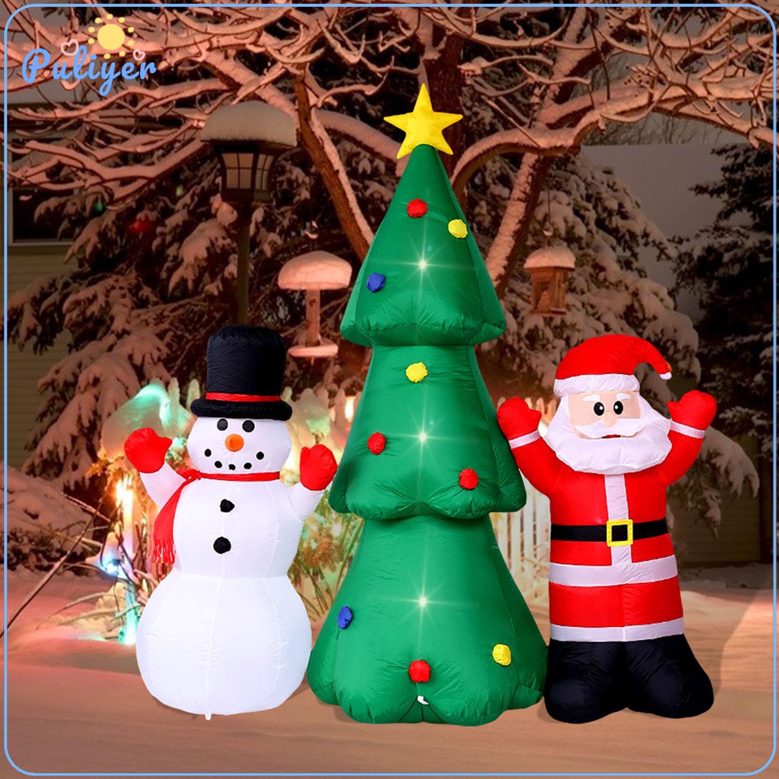 Kesoto Christmas Inflatable Decorations Inflatable Toy 86.61inch Santa Snowman and Christmas Tree Set for Winter Party Festival Indoor ราคา 1,626 บาท*ส่งฟรี