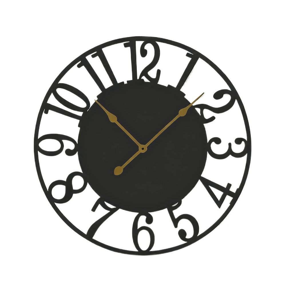 GOLDVAULT 50/60cm Metal Wall Clock Large Minimalist Iron Wall Clock Nordic Style Silent Wall Watch Home Decor