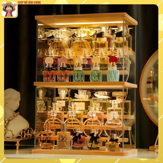 Tủ Đựng Nước Hoa, Mỹ Phẩm có đèn LED, tủ trưng bày bộ sưu tập