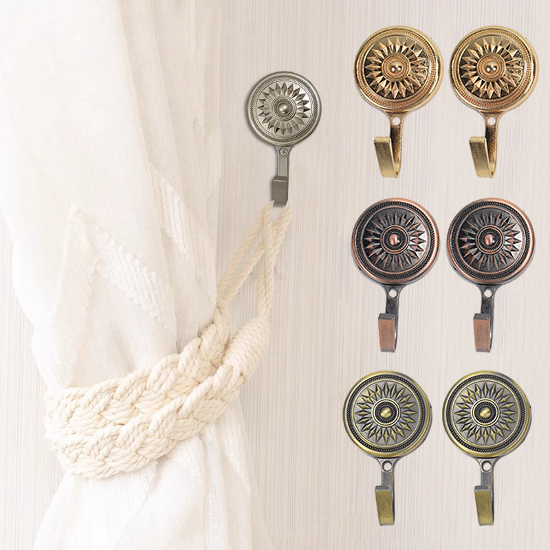 Zinc Alloy Sun Petal Curtain Hooks Door And Window Hooks Wall Hooks Wall Hooks Coat Hooks Creative  Curtain Hooks