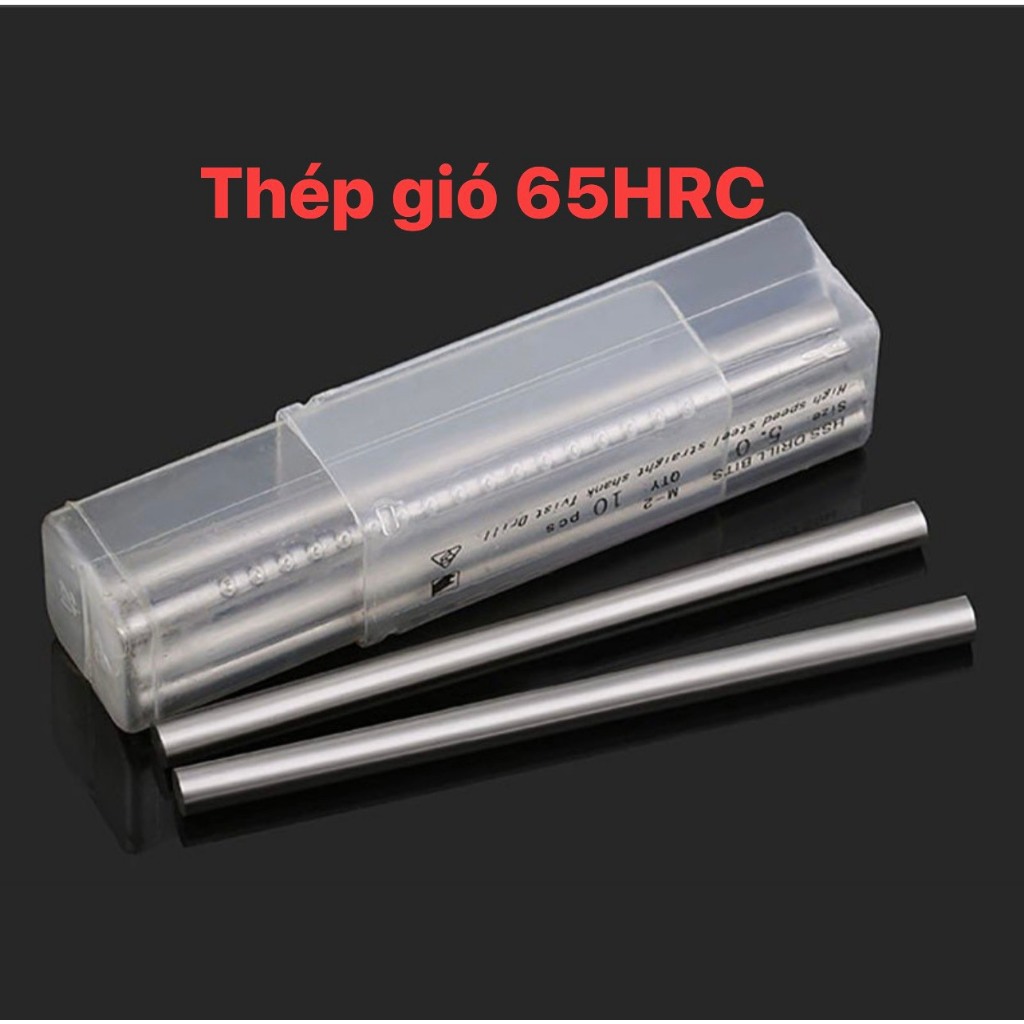 Thép gió tròn độ cứng 65HRC phi 2mm,3,4,5,6,8,10,12,14,16 x 200mm