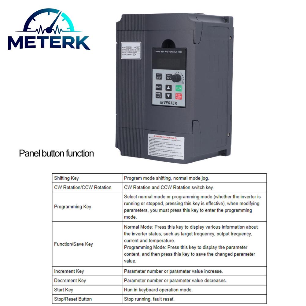 Meterk เครื่องควบคุมความถี่มอเตอร์เฟสเดียว VFD ความแม่นยำสูงสำหรับ CNC ราคา 3,294 บาท*ส่งฟรี