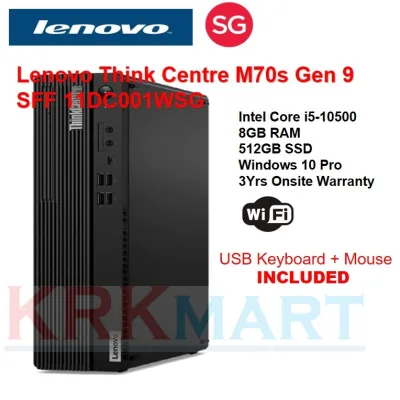 Lenovo Think Centre M70s Gen 9: SFF 11DC001WSG | Intel Core i5-10500 | 8GB RAM | 512GB SSD | 5.30Kg | Win10 Pro | IEEE network | 3Yrs Onsite Warranty
