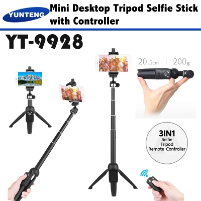 Yunteng 9928 Smartphone Selfie Tripod Monopod Stick with Phone Holder Bluetooth Remote Controller