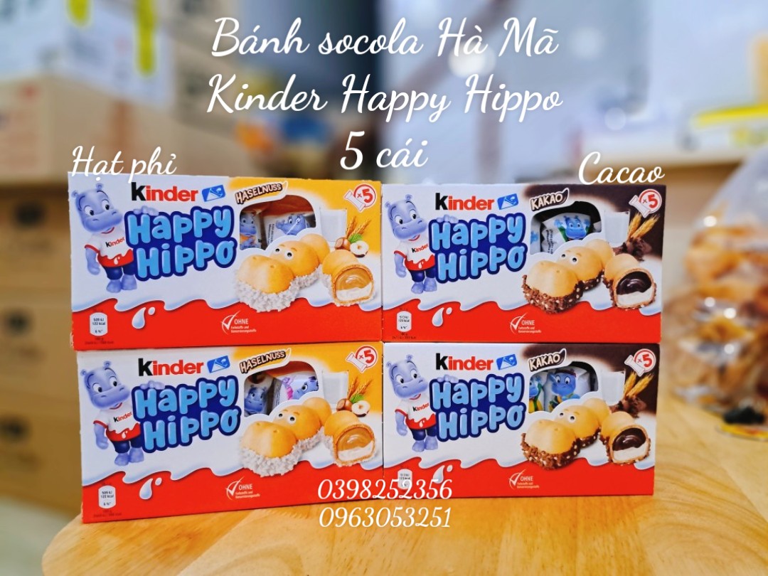 Bánh Socola Kinder Happy Hippo ( Hạt phỉ)(10) leetrinh