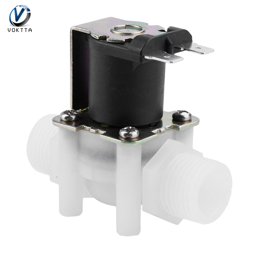 Voktta 1/2 4.8w ac110v/220v dc12v/24v thường đóng tuôn ra solenoid khóa van công tắc bộ điều khiển cơ giới solenoid van