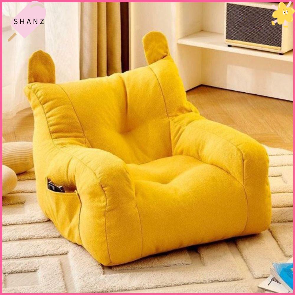 SHANZ Mềm mại Ghế Sofa Nhỏ với túi lưu trữ Thoải mái Ghế Sofa Lười Phòng Khách Dễ thương cho trẻ em Tiện dụng Ghế sofa cotton có thể giặt được Dành cho bé trai và bé gái