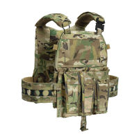 Ghost Action Tactical Plate Carrier FC Style with  Vest Triple Mag Pouch Cummerbund Shoulder Pads Tactical Vest Set 6301