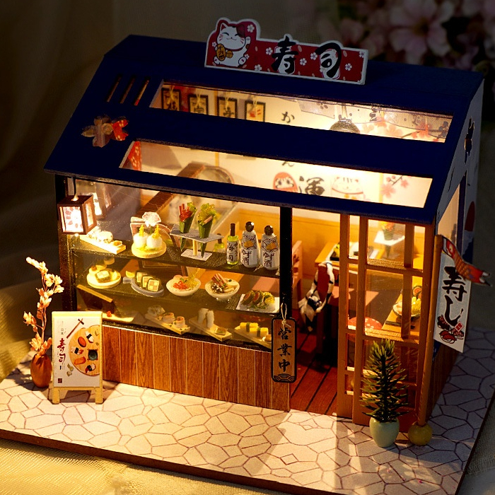 Mô Hình Ngôi Nhà sushi Nhật Bản Cỡ Nhỏ Làm Quà Tặng Cho Bé diy