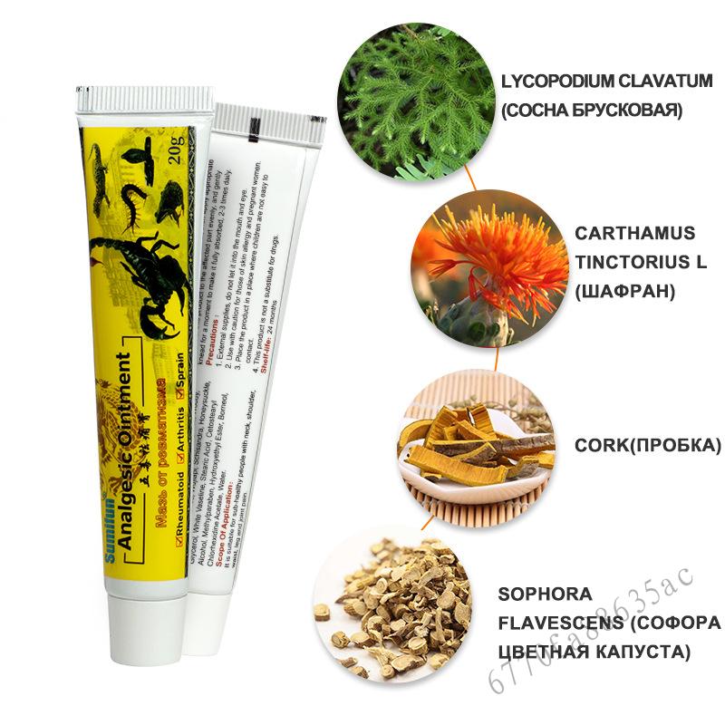 Pain Reliever Ointment Relieve Muscle Pain Contains various herbal ingredients BE-VN