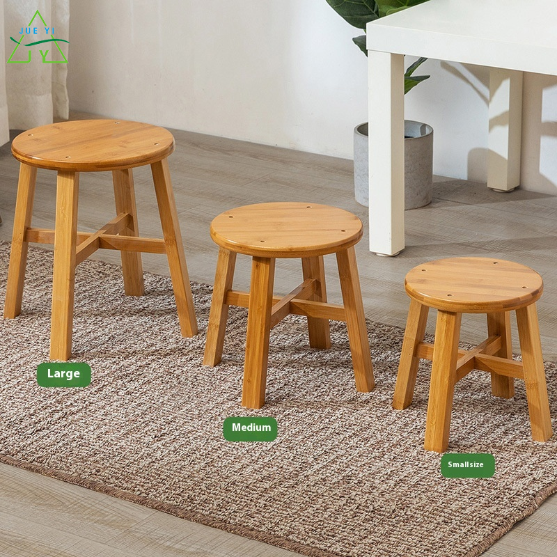 KS phong cách đơn giản hộ gia đình tre Phân Stackable Thiết kế mạnh mẽ và bền