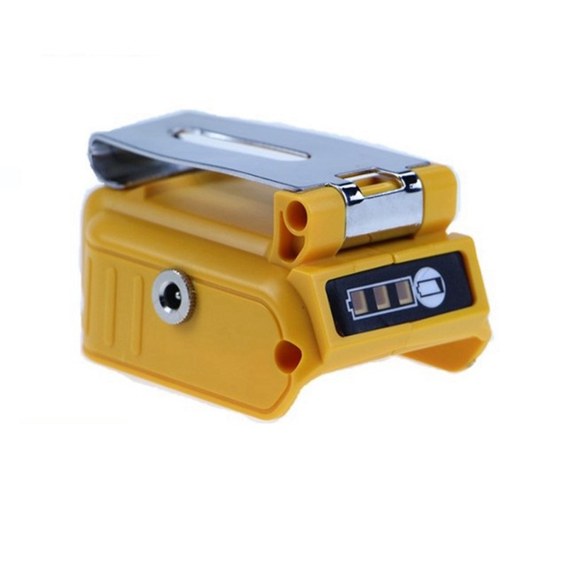 60W 5A Converter Adapter USB Charger for DeWalt 20V 18V Lithium Battery 12V DC Output Interface Electrical Accessories