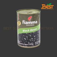 ไฟมมา ถั่วดำในน้ำเกลือ น้ำหนักสุทธิ 400 กรัม Fiamma Black Beans in Brine Total Weight 400 g.