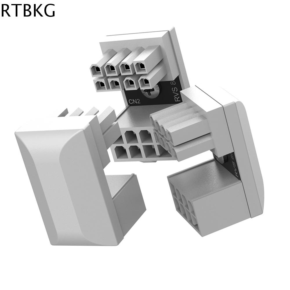 RTBKG Làm đẹp lộ trình Đen/Trắng Đồ họa máy tính Hướng Dương Bộ chuyển đổi GPU 8 chân 6 chân ATX GPU VGA PCIe Hướng ngược lại Bộ chuyển đổi PCIE 8 chân Đầu nối Card đồ họa Bộ chuyển đổi nguồn đồ họa Đầu nối góc 180 độ