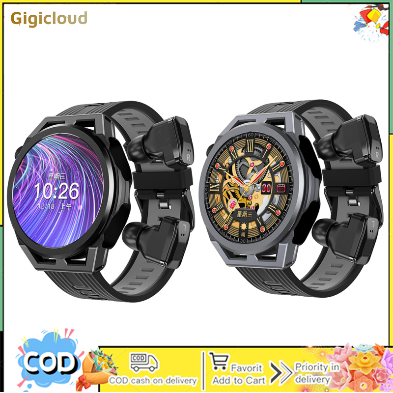 N18 2 In 1 Smart Watch With Earbuds Fitness Tracker With Heart Rate Blood Pressure Sleep Monitor 4GB Memory NFC Function For Men Women ราคา 6,322 บาท*ส่งฟรี