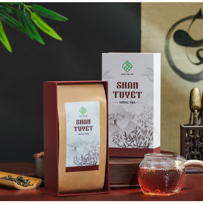 Hồng trà shan tuyết - ngọc tâm trà, trà ngon thượng hạng - hộp 80gr