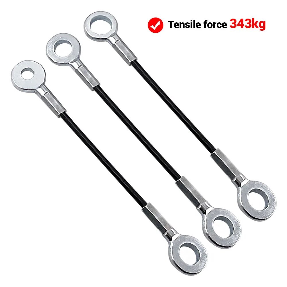 2mm Thick Stainless Steel Wire Rope Sling Cable Lifting Assemblies With  Fastened Eye Loops Safety Stainless Steel Tethers