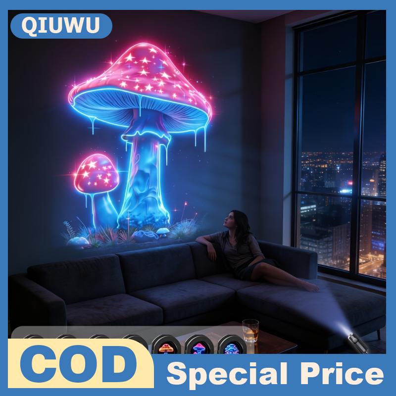 QIUWU Led USB nấm đèn chiếu với giấc mơ lá và bầu trời đầy sao ánh sáng ban đêm cho tổ chức sự kiện bên lễ hội trang trí