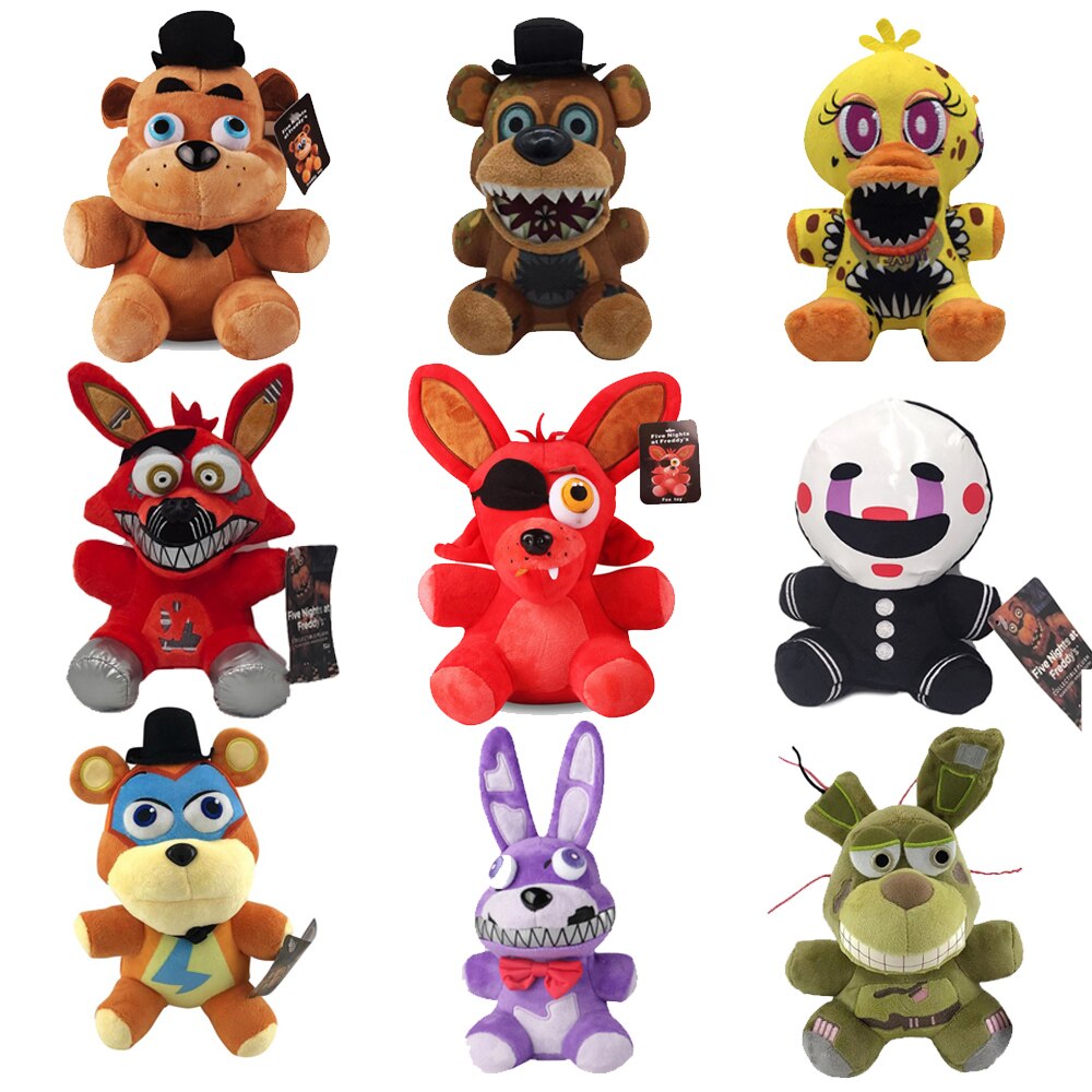 FNAF Plush Security Breach Ruin Toys Kawaii Freddyed Animal Foxy