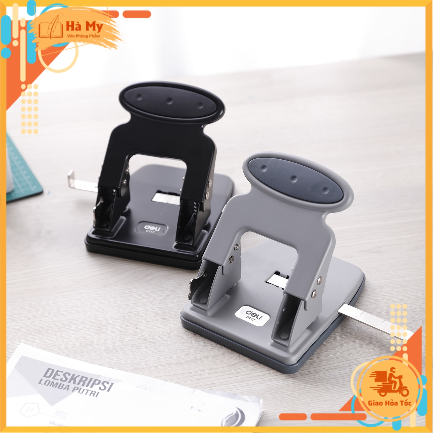 Máy đục lỗ 35 tờ deli - e0117