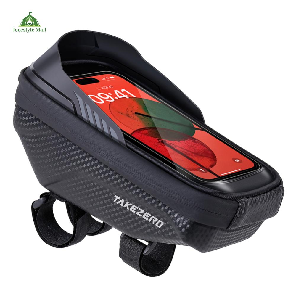 [Jocestyle Mall]1L BIKE Holder Holder Waterproof Bike โทรศัพท์ Mount Bag รองรับหน้าจอสัมผัสหน้าจอจักรยานส่วนบนกระเป๋าอุปกรณ์จักรยานถนน ราคา 140 บาท*ส่งฟรี