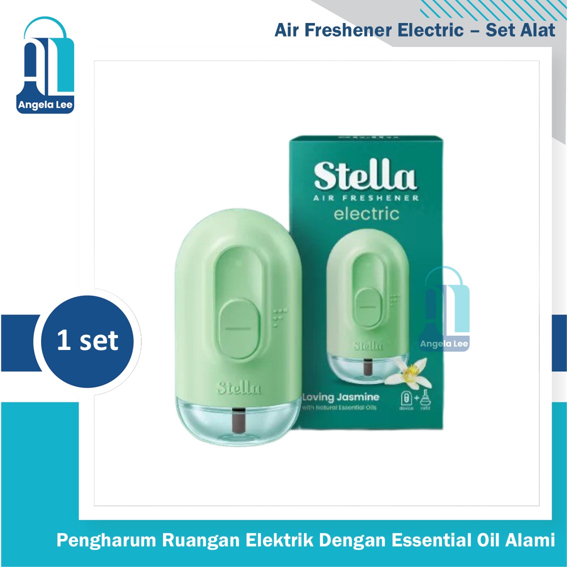 Stella Air Freshener Electric Set Alat Refill Parfum Pengharum Ruangan Otomatis Elektrik Wangi Tahan Lama Jasmine Lavender